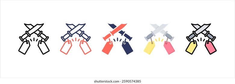 Conflict Multi Style Icon Set