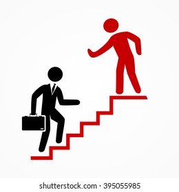 Conflict on stairs