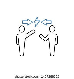 Conflict Resolution concept line icon. Simple element illustration. Conflict Resolution concept outline symbol design.