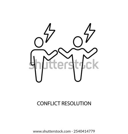 conflict resolution concept line icon. Simple element illustration. conflict resolution concept outline symbol design.