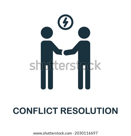 Conflict Resolution flat icon. Colored sign from leadership collection. Creative Conflict Resolution icon illustration for web design, infographics and more