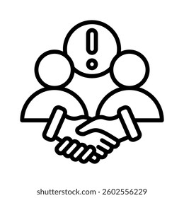 Conflict Resolution Icon Element for Design