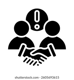 Conflict Resolution Icon Element for Design