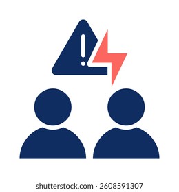 Conflict Resolution Icon Element for Design