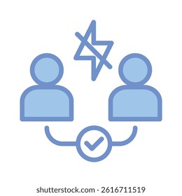 Conflict Resolution Icon Element For Design