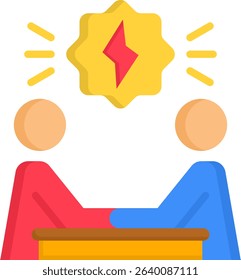 Conflict Resolution Icon Flat Vector Illustration