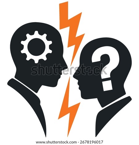 Conflict resolution icon isolated vector illustration