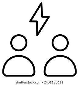 Ilustración vectorial de línea de resolución de conflictos