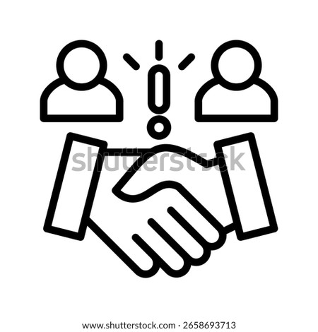 Conflict Resolution icon line vector illustration