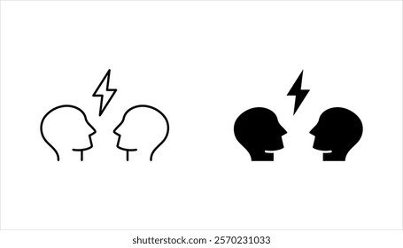 Conflict resolution icon set. Human resources management. vector illustration on white background