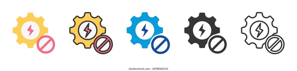 Conjunto de iconos de resolución de conflictos Estilo múltiple Varias colecciones