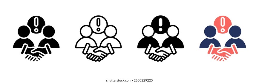 Conflict Resolution icon sheet multiple style collection