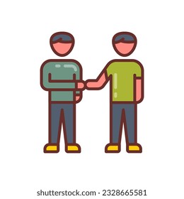 Icono de resolución de conflictos en vector. Ilustración