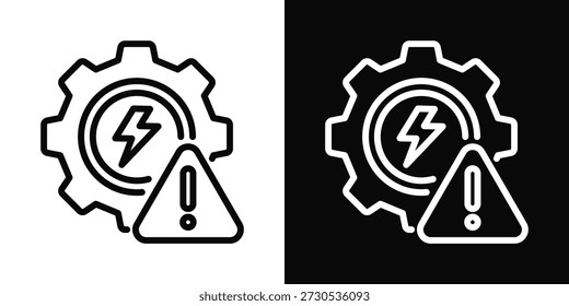 Icono de resolución de conflictos estilo de fondo blanco y negro