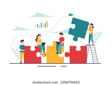 Conflict Resolution and Management Vector Illustration with Two Society Groups Different Opinions and Disagreement in Landing Page Hand Drawn