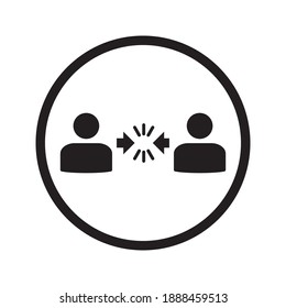 Icono de vector de resolución de conflictos aislado