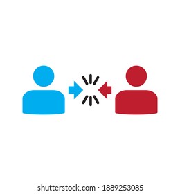 Conflict Resolution vector icon symbol isolated
