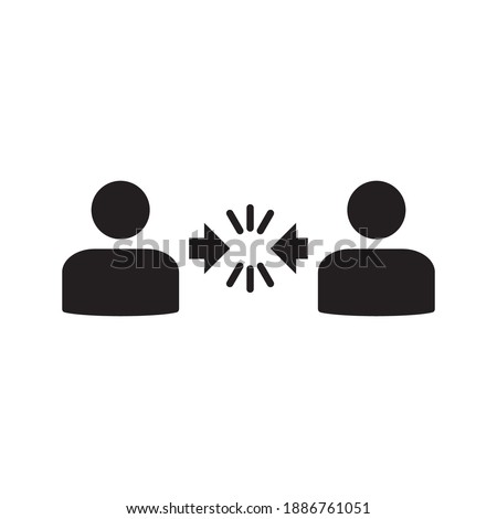 Conflict Resolution vector icon symbol isolated