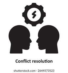 Icono de Vector de resolución de conflictos que puede modificarse o editarse fácilmente
