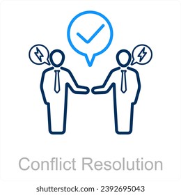 Concepto de icono de resolución de conflictos y violencia