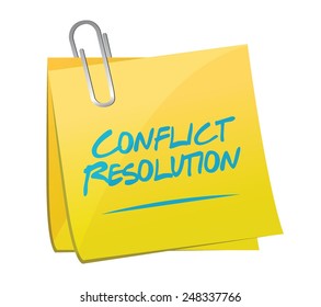 conflict responsibility memo post illustration design over a white background