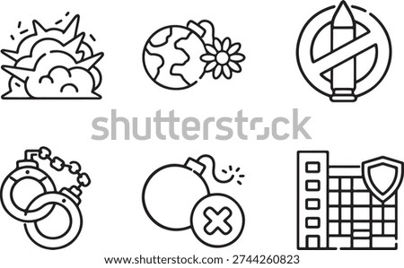 Conflict and security anti terrorism day isolated on white background, illustration