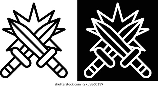 conflict Two-tone version in black and white background