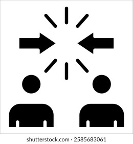 Conflicted Interest Icon Element For Design