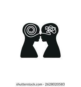 Icono de Mentes en conflicto. Icono simple de mentes en conflicto para redes sociales, App y Diseño web. Ilustración vectorial.