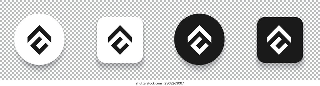 Conflux (CFX) crypto currency logo symbol set isolated on transparent background vector