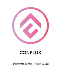 Icono de token de criptodivisa de confluencia. símbolo (token) CFX. Icono de vector criptodivisa. Ilustración de vector plano - Vector