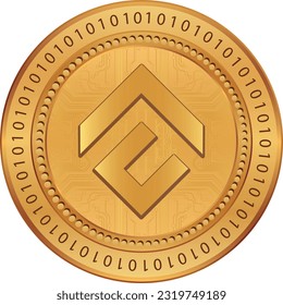 conflux-cfx virtual currency. vector illustrations. 3d illustration.