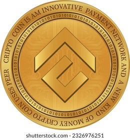conflux-cfx virtual currency. vector illustrations. 3d illustration.