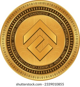 conflux-cfx virtual currency. vector illustrations. 3d illustration.