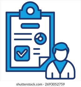 Conformar la Ilustración vectorial de icono azul