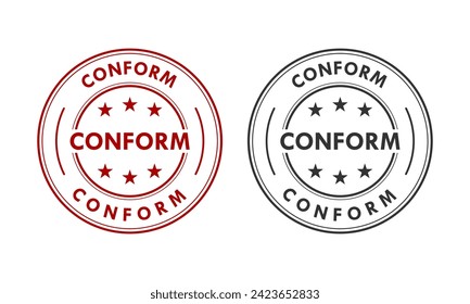 Conform design badge template illustration