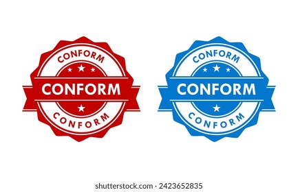 Conform design badge template illustration