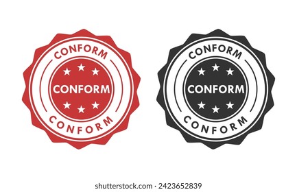 Conform design badge template illustration