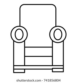 confortable couch isolated icon