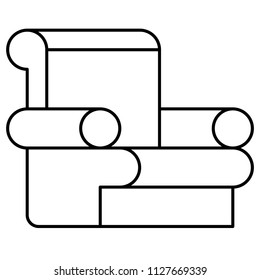 confortable sofa isolated icon