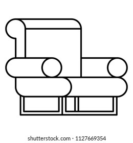 confortable sofa isolated icon