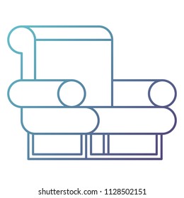 confortable sofa isolated icon