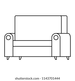 confortable sofa isolated icon