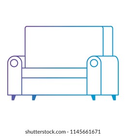 confortable sofa isolated icon