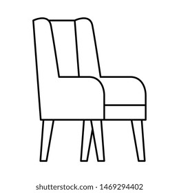 confortable sofa livingroom equipment icon