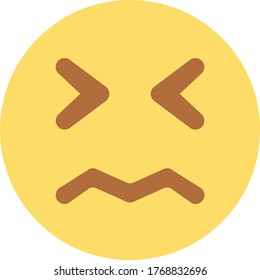 Confounded Face - Disturbed - Feed up Emoji / Emoticon