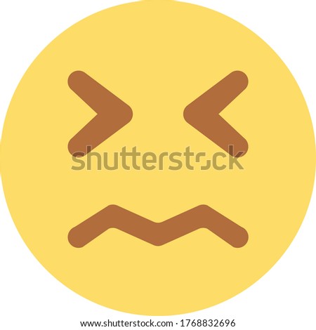 Confounded Face - Disturbed - Feed up Emoji / Emoticon
