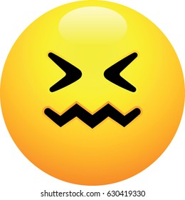 Confounded Face Emoji