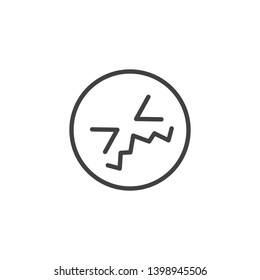 Confounded Face Emoji line icon. linear style sign for mobile concept and web design. Confused face emoticon outline vector icon. Symbol, logo illustration. Vector graphics