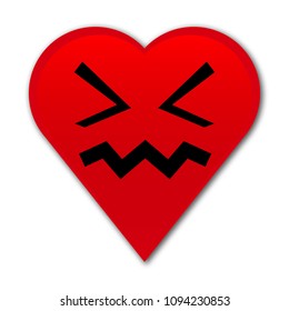 Confounded Heart Emoji